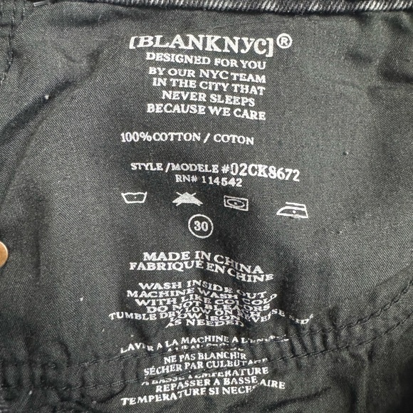BlankNYC NWT Sabotage Frayed Faded Black Wash High-Rise Shorts Denim Size 30 - Picture 4 of 6